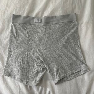 Skims Boyfriend Boxers in Light Heather Grey